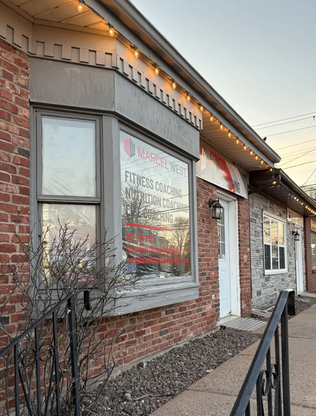 The brick storefront of MW Fitness and Coaching at 15 St Peters Rd, Charlottetown